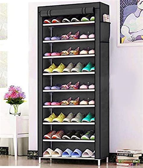 dust free portable shoe organizer|lowe's shoe racks for closets.